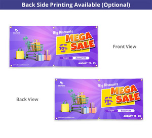 Impresión de Pancartas de Vinilo Personalizadas, Pancarta Flexible de PVC para Publicidad Exterior, Resistente al Agua y a los Rayos UV, con Ojales - Product Image 4