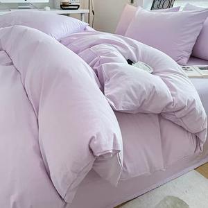 Juego de ropa de cama comercial de lujo 100% sábanas de algodón orgánico juego de cuatro piezas de alta calidad y diseño simple artículo popular de Vietnam - Product Image 6