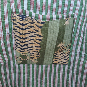 Sac fourre-tout matelassé en coton imprimé bloc à la main pour femmes, sac à bandoulière bohème dans un sac fourre-tout multicolore Shopping quotidien - Product Image 1