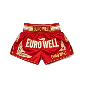 Manufacturer Bulk Supply Custom Brand <b>Name</b> MMA Fight Wear Muay Thai Shorts Fit Traditional Cut Clothes Muay Thai Shorts - Product Image 2