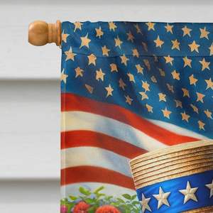 All American Bedlington Terrier Large Porch Pole Décoratif Yard Banner Multicolor Wall Hanging Polyester House Size Multicolor - Product Image 3