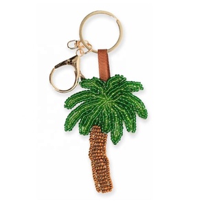 Beaded Crystal Palm Tree Bag Charm <b>Key</b> <b>Chain</b> Beads Keychain <b>Key</b> Charm Hold to <b>Keys</b> Hanging Bag <b>Key</b> Charm for Birthday Gift - Product Image 2