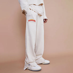Vintage Streetwear Blank Straight Leg <b>Jogger</b> Athletic Sports Gym 100% Cotton Striped Sweatpants for Men - Product Image 5
