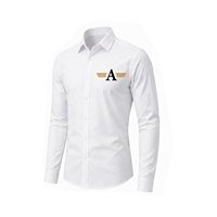 Veste de costume noire pour homme, style britannique, avec logo brodé sur le devant, simple boutonnage, col cranté, en polyester infroissable