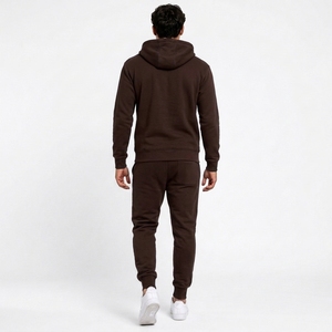 Ensemble de jogging pour homme, léger, streetwear, à capuche, avec cordon de serrage, en coton, coupe régulière, hiver - Product Image 1
