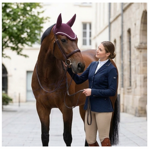 Couvre-oreilles léger et respirant, design personnalisé, lavable, voile anti-mouches pour cheval, ajustement confortable, équipement équestre de haute qualité. - Product Image 5