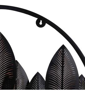 Modern Metal <b>Leaf</b> <b>Wall</b> Art Round Frame <b>Decorative</b> <b>Wall</b> Hanging for Living Room Bedroom Office Home Décor - Product Image 2