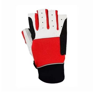 Exercise <b>Gloves</b> <b>Red</b> Accent Padded Palm Lifting <b>Gloves</b> for Hand Protection Custom Manufacturer - Product Image 4