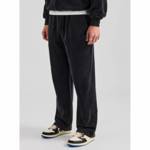 Custom Men's Oversized Essentials Flared Sweatpants Wide Leg Baggy Pants Maroon Burgundy Trousers Cotton Polyester <b>Stacked</b> Pant - Product Image 5