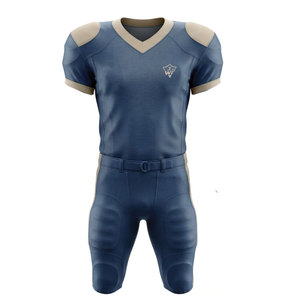 High Performance American Football Uniform Premium <b>Heat</b>-Transfer Printed Polyester Breathable Jersey Matching <b>Pants</b> for Clubs - Product Image 1