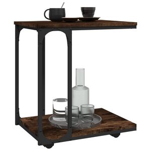 19.7 \ "x13.8 \" x21.9 \ "tavolino in legno di rovere affumicato con ruote per mobili da soggiorno - Product Image 4