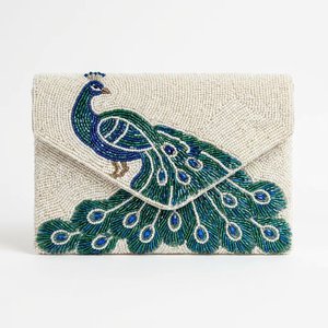 Bolsos de Mano de Moda Bohemia Premium con Cuentas para Mujer, Bolsos de Novia con Correa Única y Estampado Floral, Tamaño Personalizado, Venta al Por Mayor - Product Image 1