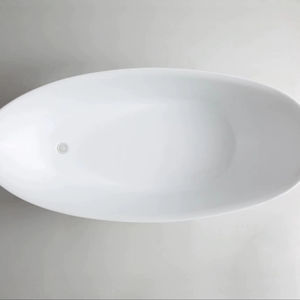 Baignoire autoportante moderne UPC pour intérieur, baignoire en forme d'œuf, blanc brillant, pour hôtel, villa - Product Image 1