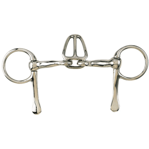 Bocado de Brida de Acero Inoxidable Veterinario con Boca de Media Cuchara y Eslabón Francés, Pulido y Liso, Disponible para Todos los Caballos - Product Image 1