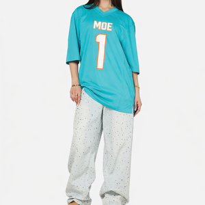 Camiseta de Fútbol Americano Estilo Urbano, Corte Holgado, Número Personalizado, Transpirable, Logotipo Personalizado, Marca Privada, OEM, Venta al Por Mayor, EE. UU. - Product Image 3