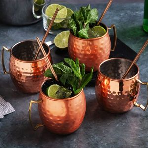 Hammered copper mug <b>set</b> golden canyon drink cups reusable premium <b>beverage</b> <b>serving</b> mugs durable finish - Product Image 1