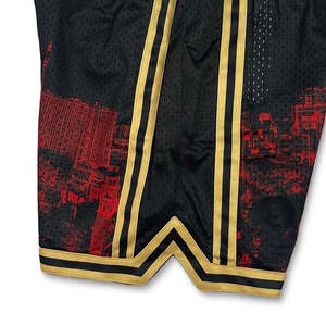 Shorts en maille à impression graphique personnalisée de haute qualité avec poche, style streetwear hip-hop, derniers shorts décontractés, shorts de basket-ball pour hommes - Product Image 4