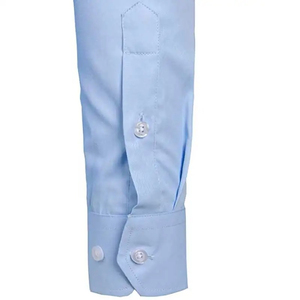 Camisa de Vestir Casual de Negocios Personalizable, Antiarrugas, de Manga Larga, para Otoño, en Color Sólido o con Rayas Tejidas, Servicio OEM - Product Image 4