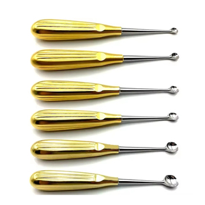 Ensemble de curettes osseuses réutilisables en acier inoxydable de qualité médicale SureMed Instruments, droites, 17 cm, instrument chirurgical orthopédique manuel - Product Image 6