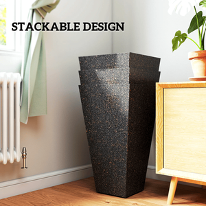 Fioriera Grande in Metallo Zincato, Design Semplice, Vaso per Piante da Interno/Esterno, Vaso da Fiori Gigante da Appendere, Dimensioni Grandi per la Coltivazione - Product Image 4