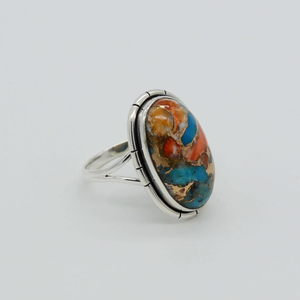 Oyster <b>Turquoise</b> <b>Ring</b> 925 Sterling Silver Handmade Gemstone Jewelry for Women - Product Image 2