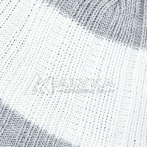 Two Tone Knitted <b>Beanie</b> Custom Logo And Size Or Colour Soft <b>Hat</b> With White And Gray Colour 100% <b>Wool</b> Material - Product Image 6