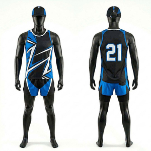 High Quality Sweat Resistant Track And Filed Uniform Custom Track Sportswear Modern Style <b>Running</b> Jersey and Shorts Uniform - Product Image 4