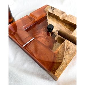 Cendrier de luxe en bois massif, accessoire de fumeur de haute qualité pour table - Product Image 5