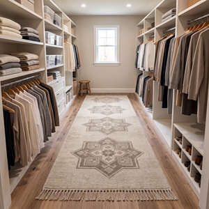Custom Handmade AZKA ARTS Southwestern Wool Hallway <b>Runner</b> <b>Rug</b> Modern Geometric Non-Slip Stain Resistant Low Pile Medium - Product Image 4