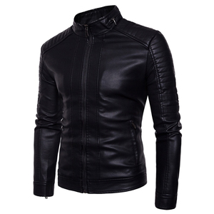 Men's Genuine <b>Leather</b> <b>Blazer</b> Casual Single Button Suit Coat Fit Lapel <b>Jacket</b> Breathable Fur Trim Sherpa Lining Streetwear Style - Product Image 1