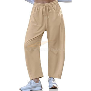 <b>Womens</b> Barrel Sweatpants, Loose Fit <b>Lounge</b> <b>Pants</b> Casual Wide Leg Cotton Joggers Elastic Waist Pockets Soft Sweatpants <b>Women</b> - Product Image 1