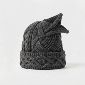 Custom Mohair <b>Beanie</b> <b>Wool</b> Knit Jacquard Embroidered Logo Satin Lined Designer Winter <b>Hat</b> OEM Manufacturer - Product Image 6