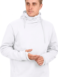 <b>Men's</b> Long Hooded <b>Pullover</b> Sweater 100% Polyester Solid Digital Printed <b>for</b> Autumn/Winter - Product Image 3