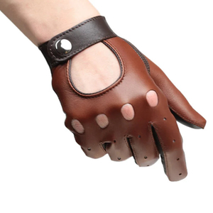 Gants de moto en cuir unisexes à doigts entiers, respirants, chauds pour l'hiver 2025, fabriqués au Pakistan - Product Image 1