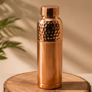 Hand-Hammered Copper Water <b>Bottle</b> - Ayurvedic 100% Pure Copper for Detox & Immunity (900ml, Leak-Proof) - Product Image 3