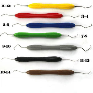 เครื่องมือขูดหินปูนแบบแมนนวลสำหรับงานทันตกรรม ด้ามจับแบบมีลายกันลื่น สีเงิน ทำจากโลหะ ระดับ Class I สำหรับการผ่าตัด Shuja Surgico - Product Image 1
