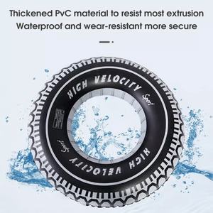 ห่วงยางว่ายน้ำสีดำขนาด 70 ซม. สำหรับเด็กและผู้ใหญ่ - ห่วงยาง PVC ทนทานสำหรับสระว่ายน้ำ ชายหาด และรีสอร์ทในช่วงฤดูร้อน - Product Image 5