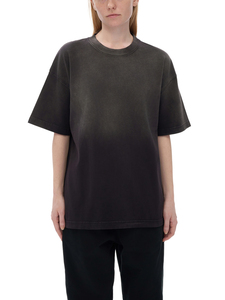 T-shirt délavé effet soleil pour femme 100% coton vintage coupe oversize streetwear décontracté logo personnalisé respirant haute qualité OEM - Product Image 1