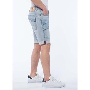 Verano Streetwear Vintage corto medio pantalones sueltos pantalones cortos de trabajo moda hombres Jorts Baggy Denim Jean Shorts hombres - Product Image 4
