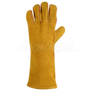 Professional Welding <b>Gloves</b> Leather Safety Wholesale Customized OEM Logo Leather Welding <b>Gloves</b> - Product Image 6