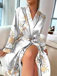 Nuevo conjunto de lujo de seda y satén para mujer, conjunto de dos piezas con cordón ajustable para verano, ropa de dormir suave para la piel, camisón, pijama para mujer - Product Image 4