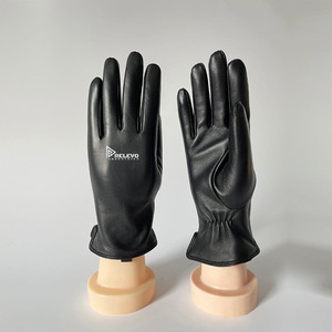 Gants d'hiver en cuir véritable pour femmes, doublure tricotée, écran tactile, confortables, fabriqués en usine BSCI - Product Image 2