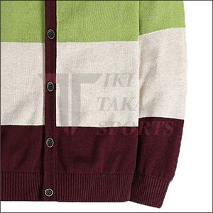 Cardigans tricotés unisexes décontractés d'hiver anti-plis brodés Tiki Taka Sports, collection Sororités, imprimé patchwork lumineux - Product Image 5