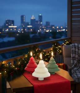 Bougie pilier en forme de sapin de Noël 3D |   Fait main, kawaii, parfumé |   pour Noël, Thanksgiving, le Ramadan, la décoration et les occasions festives - Product Image 3