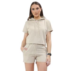 Ladies Lightweight 100% Cotton Tie-Dyed Tracksuits Adults 2 Piece Hooded Top Shorts Autumn <b>Set</b> 6 <b>Colours</b> Leisurewear Quick Dry - Product Image 3