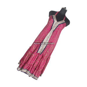 Nuevos Vestidos de Sari de Seda Vintage para Mujer, Elegantes Vestidos de Noche sin Mangas para Damas, Vestidos de Fiesta, Precio al por Mayor - Product Image 3