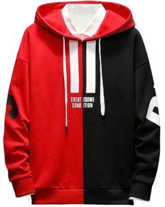 Sudadera con capucha de manga larga para hombre Logotipo personalizado Negro Moda Algodón Sudaderas en blanco Tallas grandes al por mayor - Product Image 1