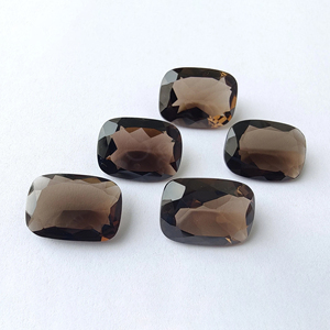 Natural Smoky Quartz Faceted Cut <b>Cushion</b> Shape Calibrated AAA+ Gemstone for Jewelry - Product Image 5