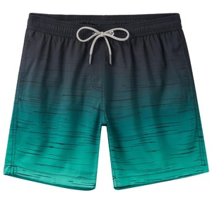 <b>Men</b>’s Green Gradient Sublimated Printed Swim Shorts Quick Dry Beach <b>Trunks</b>, Summer Surf and Pool Swimwear with Drawstring Waist - Product Image 6