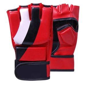 Wholesale Premium Quality PU Leather MMA Gloves Full Finger Adjustable Wrist <b>Strap</b> Closure Custom Packing Professional Training - Product Image 5